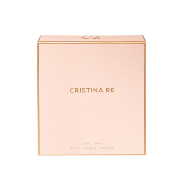 Cristina Re Rose Glass Side Plate Set