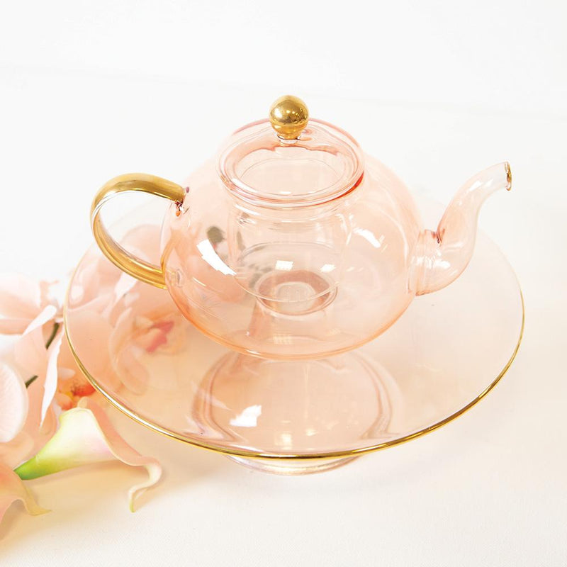 Cristina Re Rose Glass Teapot
