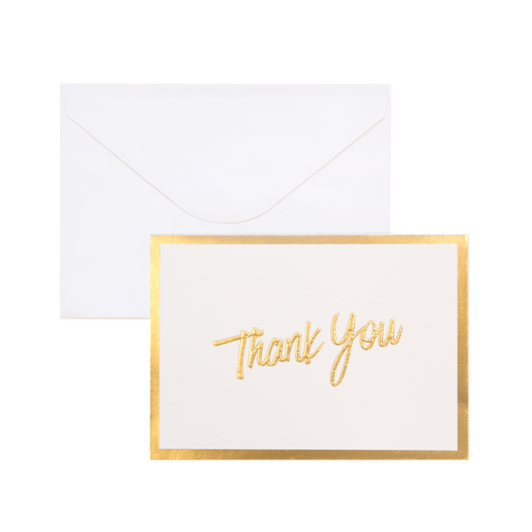 Cristina Re A6 Thank You Cards and Envelopes Gold Script PK10