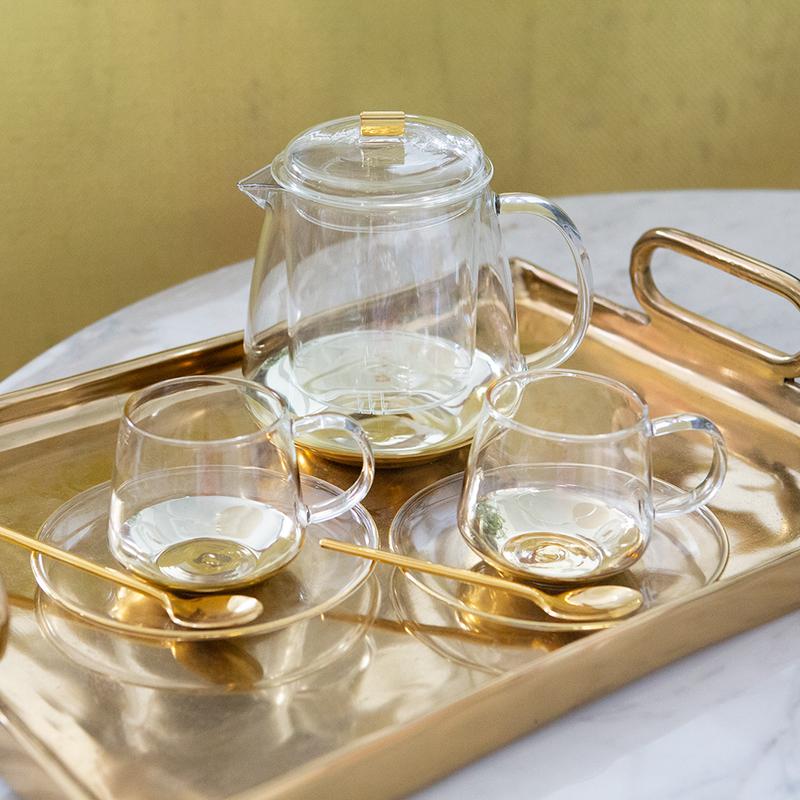 Cristina Re Estelle Gold Glass Teapot