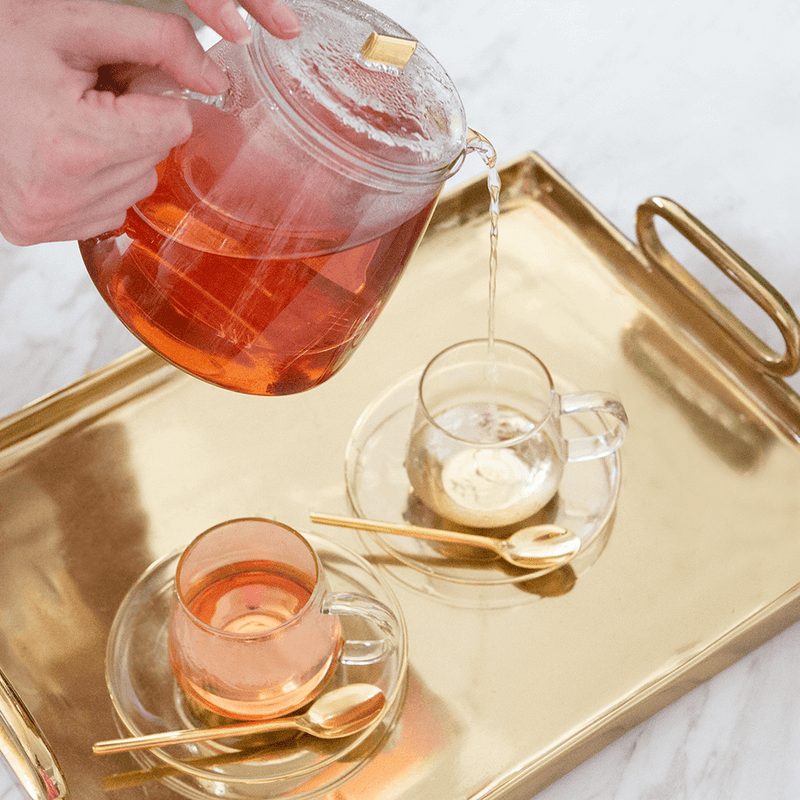 Cristina Re Estelle Gold Glass Teapot