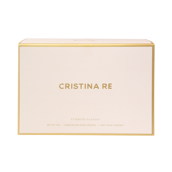 Cristina Re Rose Crystal Tumbler Glasses