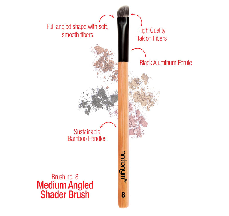 Antonym Cosmetics Vegan Medium Angled Shader Brush #8