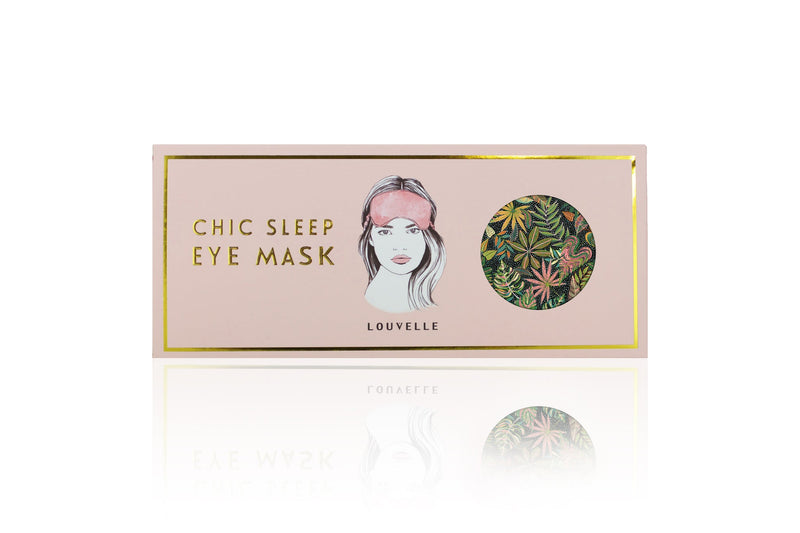 LOUVELLE Chloe Eye Mask in Tropical Leaves
