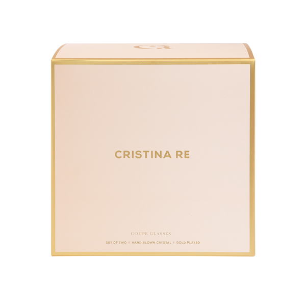 Cristina Re Estelle Gold Coupe Glasses