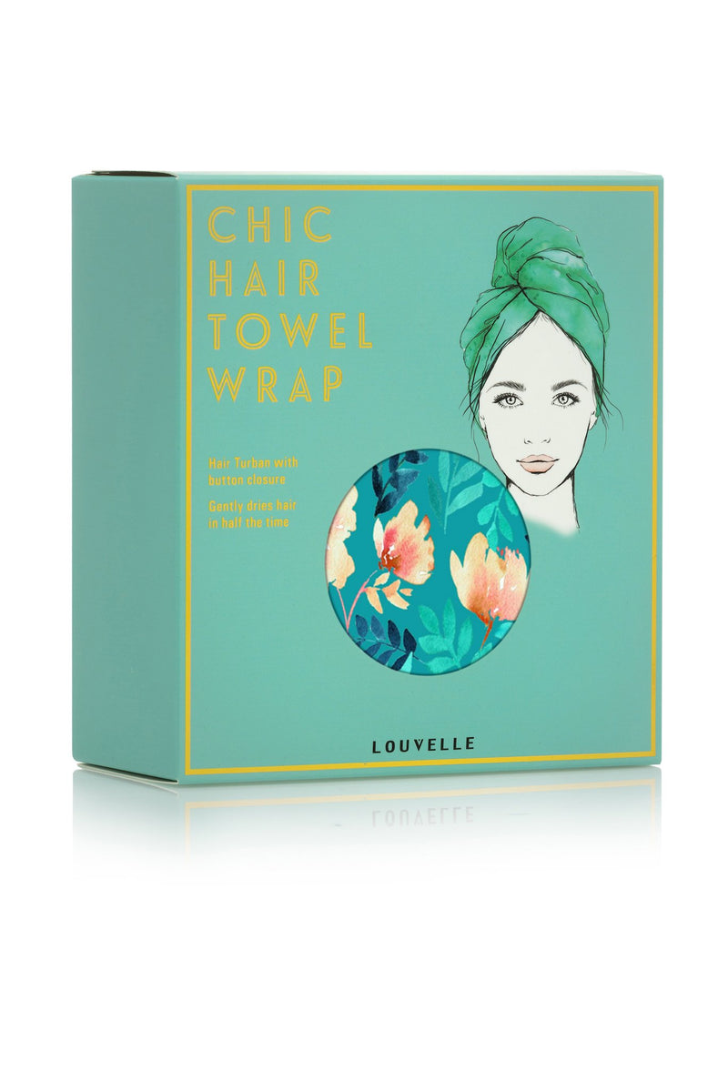 LOUVELLE Riva Hair Towel Wrap Poolside Peony